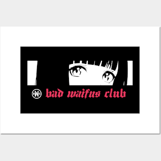 Bad Waifus Club Anime Girl Kawaii Aesthetic Japanese Manga Posters and Art